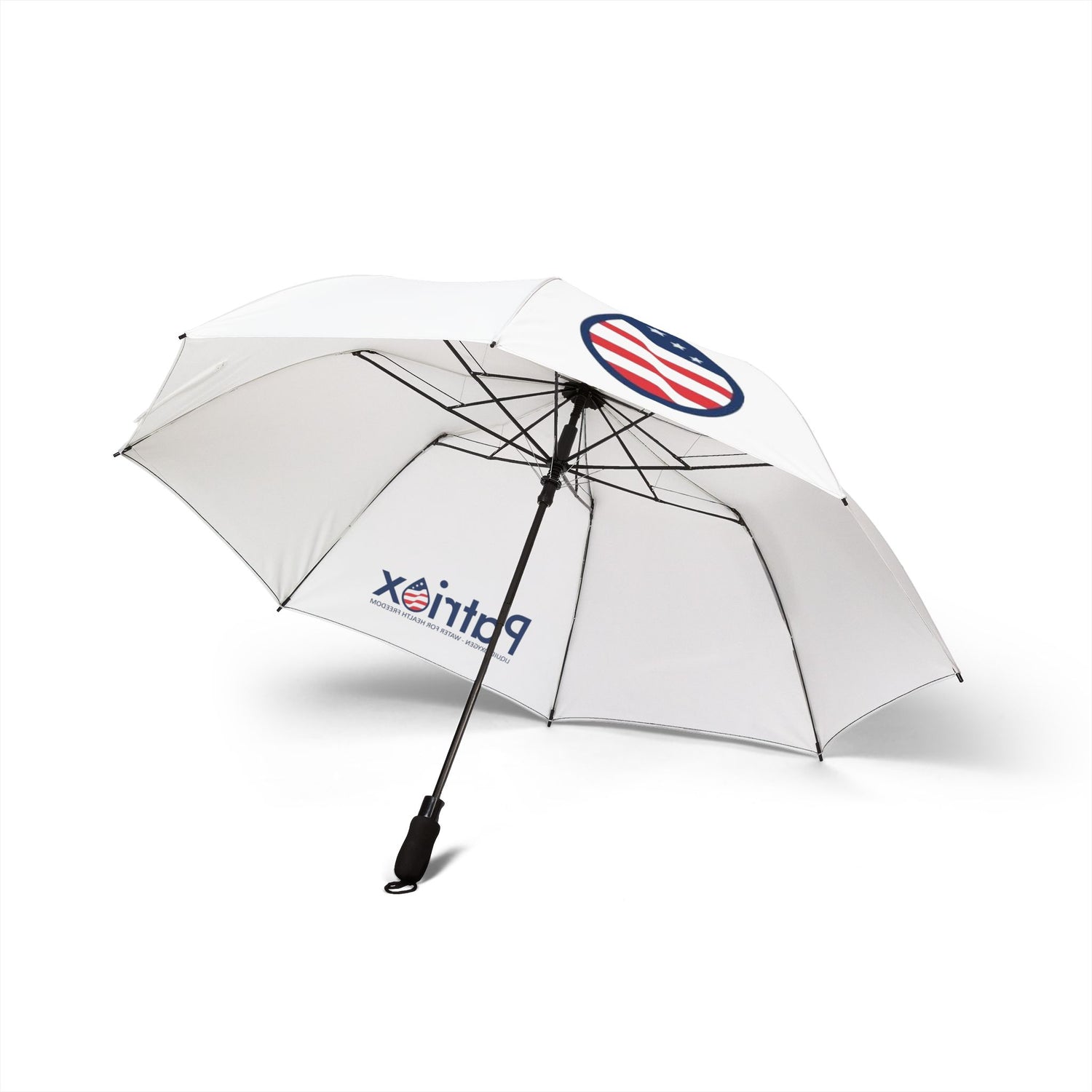 Patriox Foldable Umbrella — Compact Semi-Automatic Rain Shield with USA Flag Logo