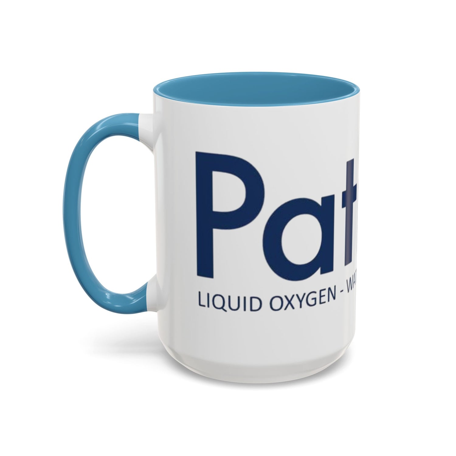 Patriotox Accent Coffee Mug — American Flag Drop Logo, 'Water for Health Freedom'