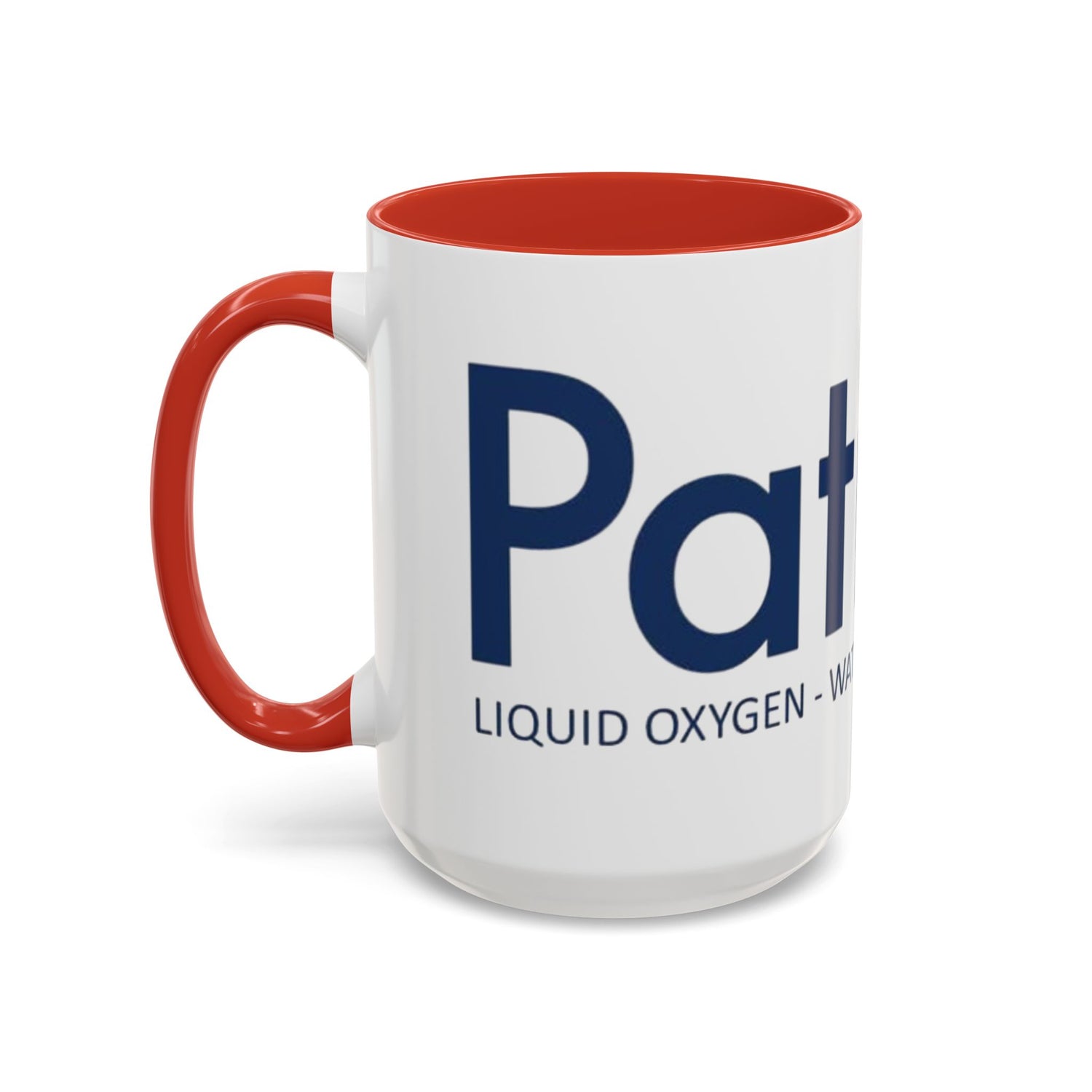 Patriotox Accent Coffee Mug — American Flag Drop Logo, 'Water for Health Freedom'