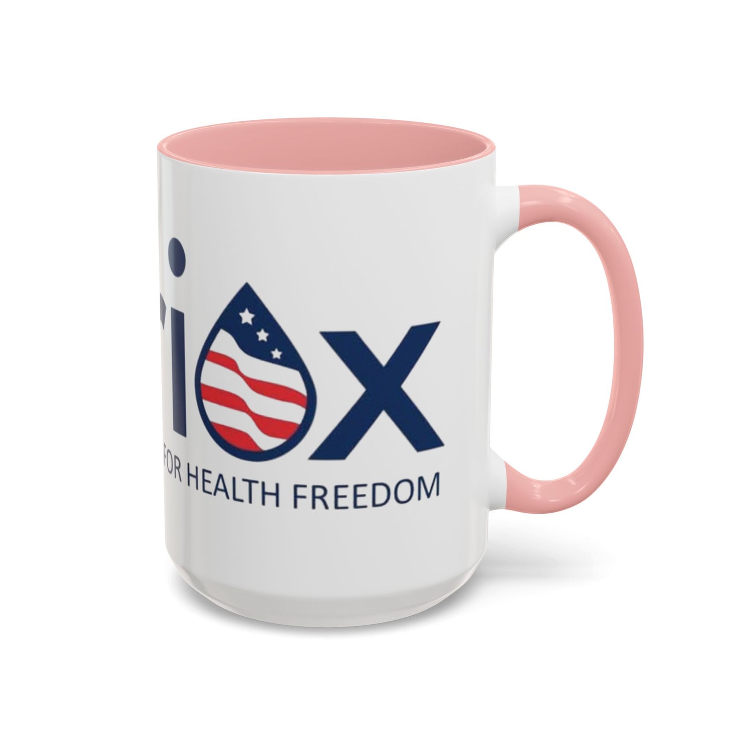 Patriotox Accent Coffee Mug — American Flag Drop Logo, 'Water for Health Freedom'