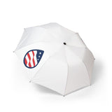 Patriox Foldable Umbrella — Compact Semi-Automatic Rain Shield with USA Flag Logo