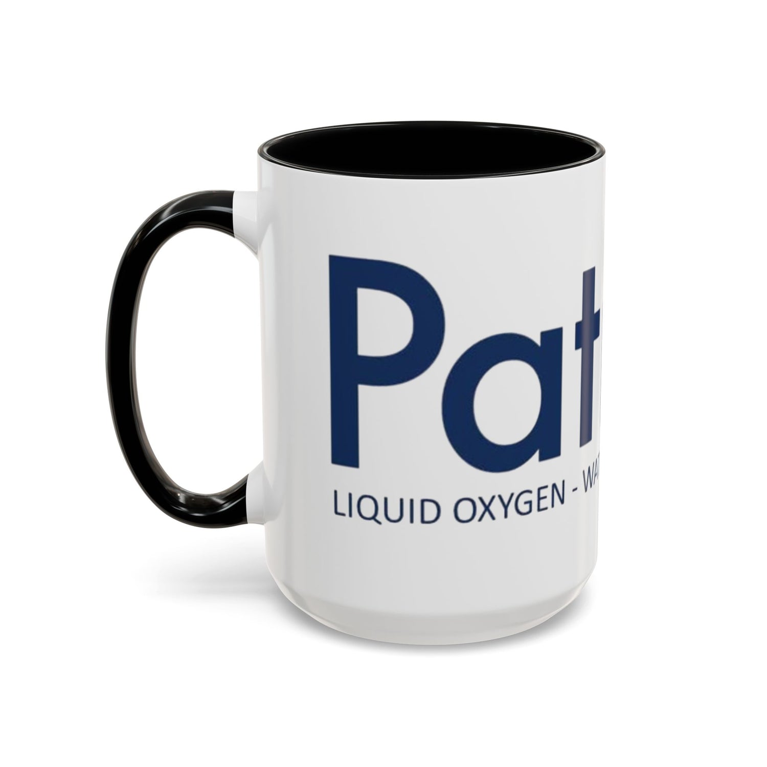 Patriotox Accent Coffee Mug — American Flag Drop Logo, 'Water for Health Freedom'