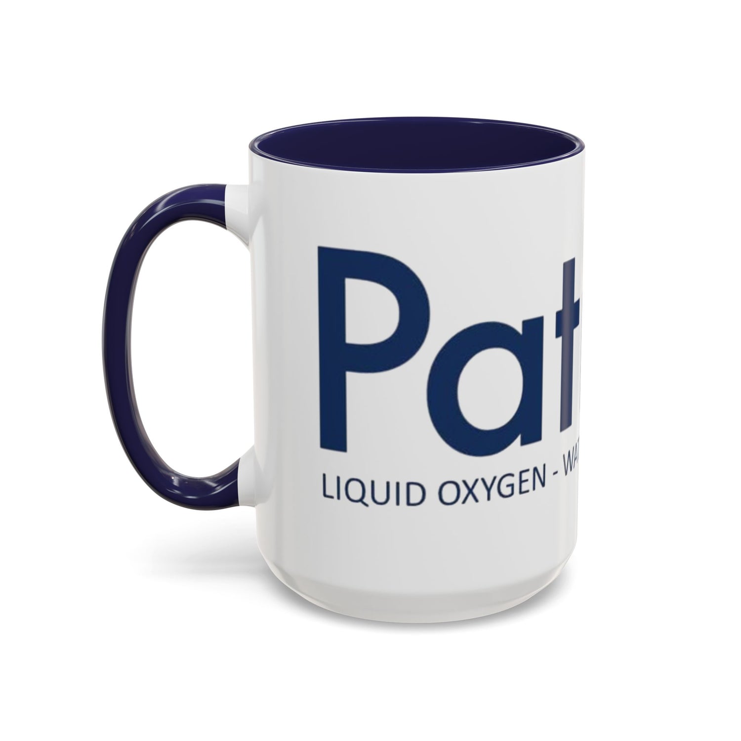 Patriotox Accent Coffee Mug — American Flag Drop Logo, 'Water for Health Freedom'