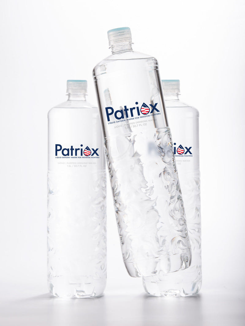Patriox drinkable oxygen water – 1.5L oxygenated water bottles, pack of 6